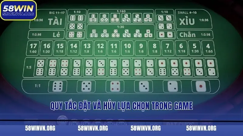 Quy tắc đặt và hủy lựa chọn trong game