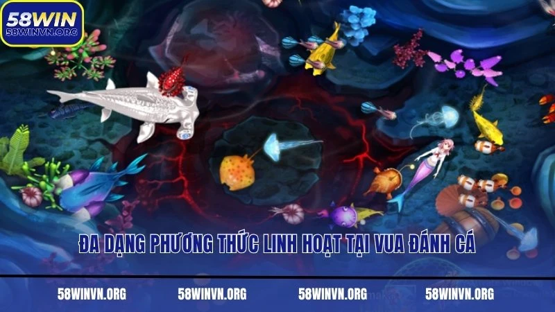 Đa dạng phương thức linh hoạt tại vua đánh cá